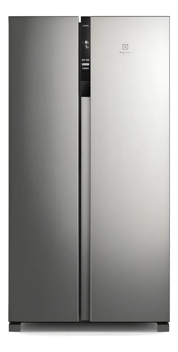 Geladeira Electrolux IS4S Frost Free Inverter 435L Side by Side cor Inox Look