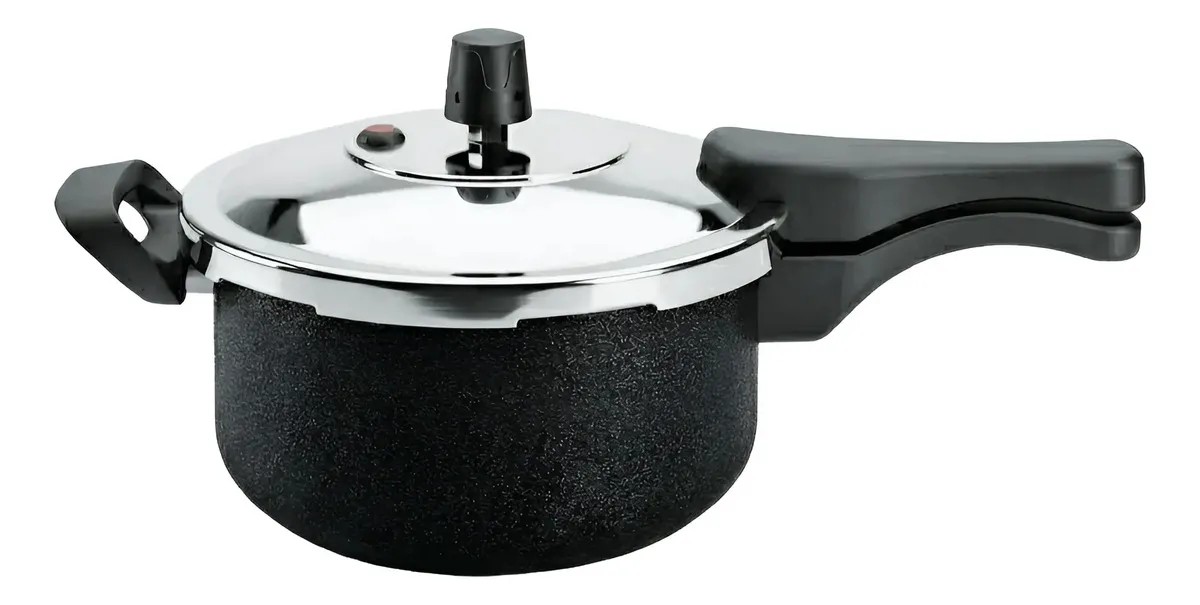 Panela De Pressão Triunfo 3 Litros Fechamento Externo Cor Preto Craqueado
