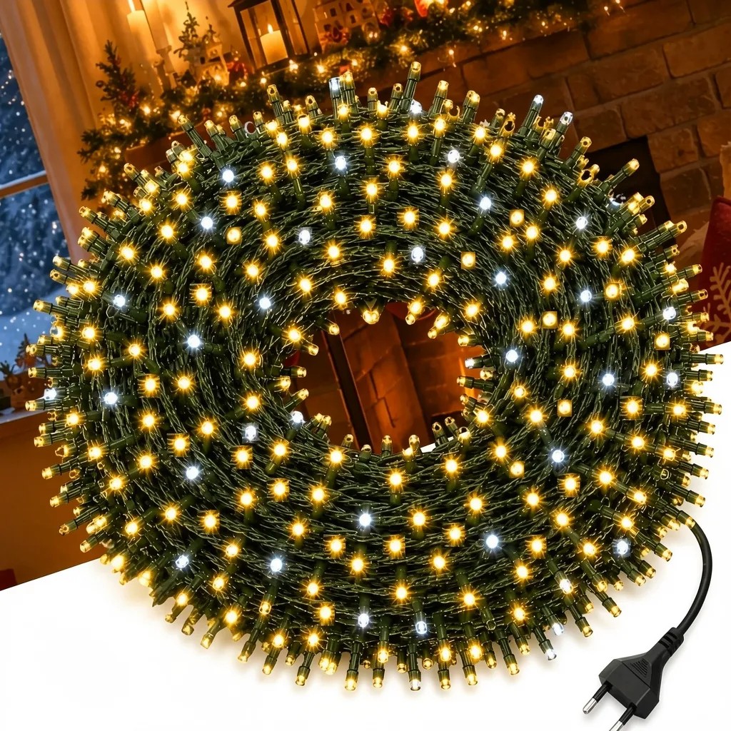 Pisca-pisca Led Strobo 500 Leds 50m 220v Branco Quente Natal Branco Quente 220v