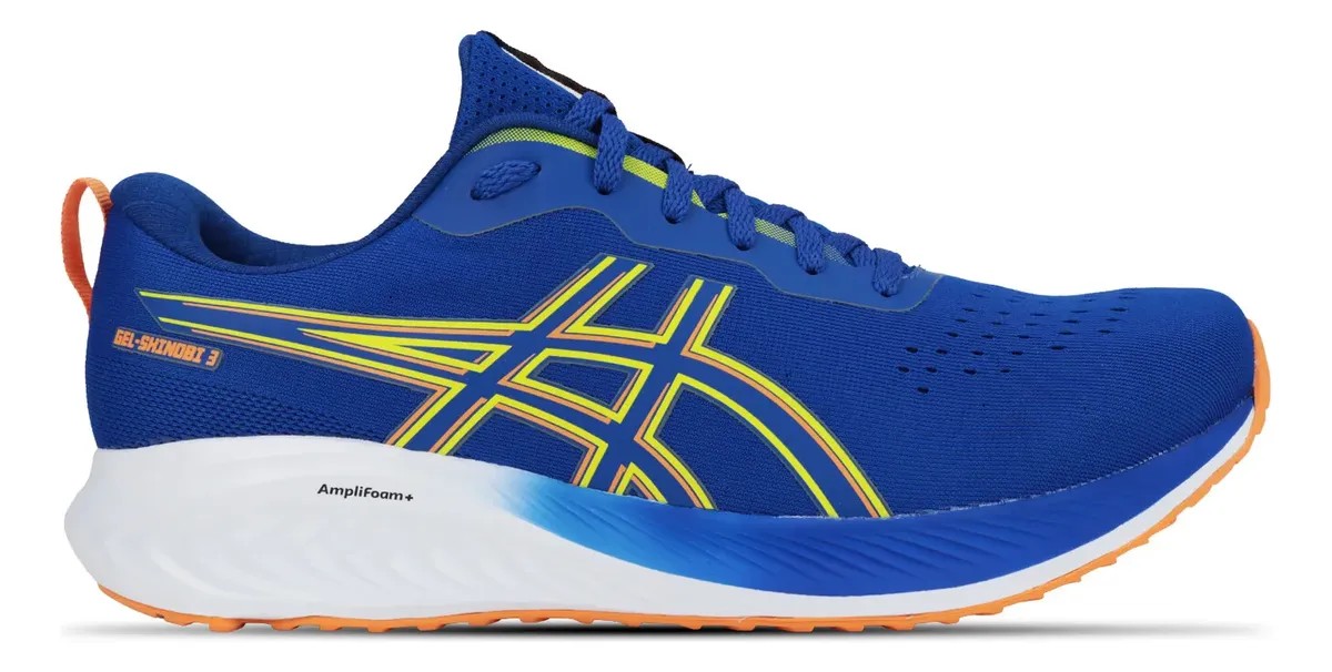 Tênis De Corrida Asics Gel Shinobi 3 Masculino Original + Nf Asics Blue - Sun Peach 42 Br