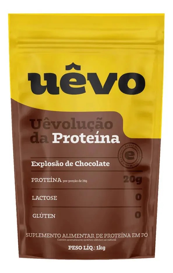 Proteína UÊVO em pó sabor Explosão de Chocolate x 1kg