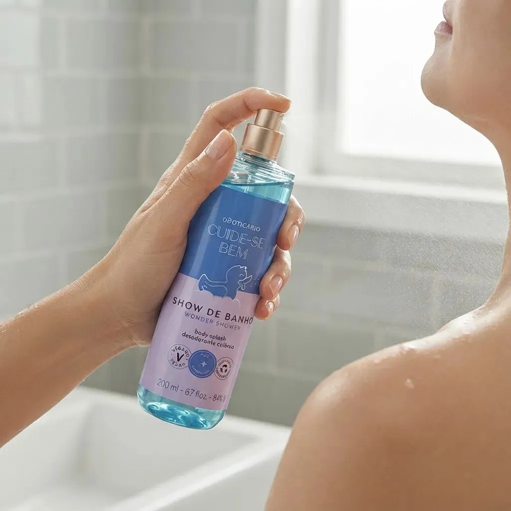 Body Splash Desodorante Colônia Cuide-se Bem Show de Banho 200ml