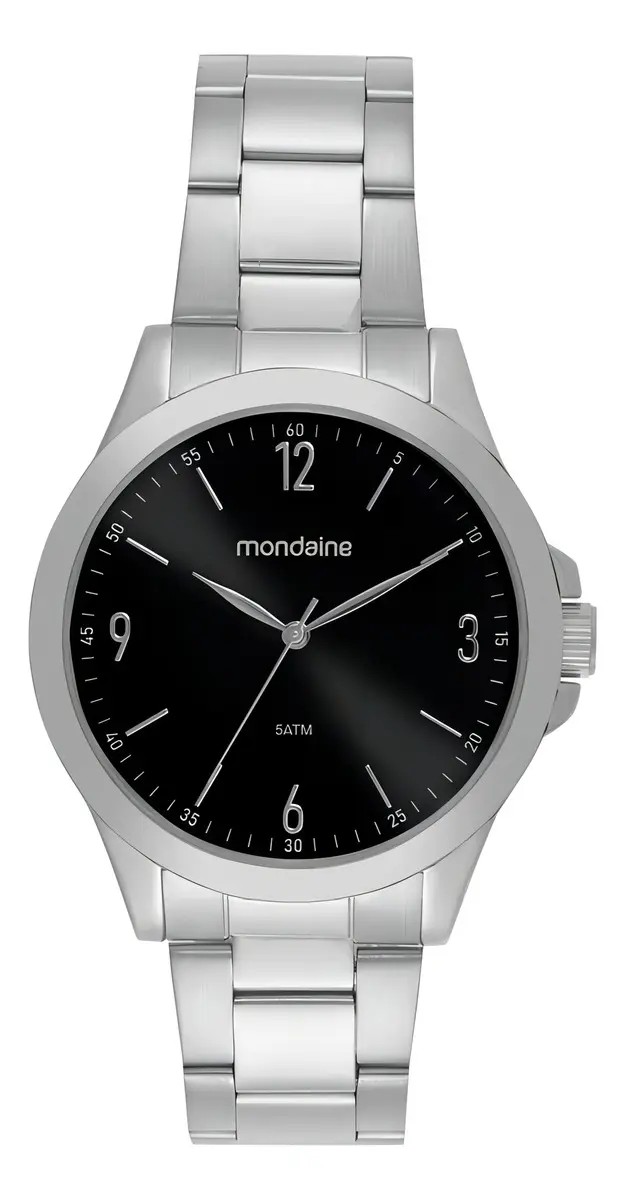 Relogio Mondaine Masculino Ref: 83515g0mvne3 Casual Prateado