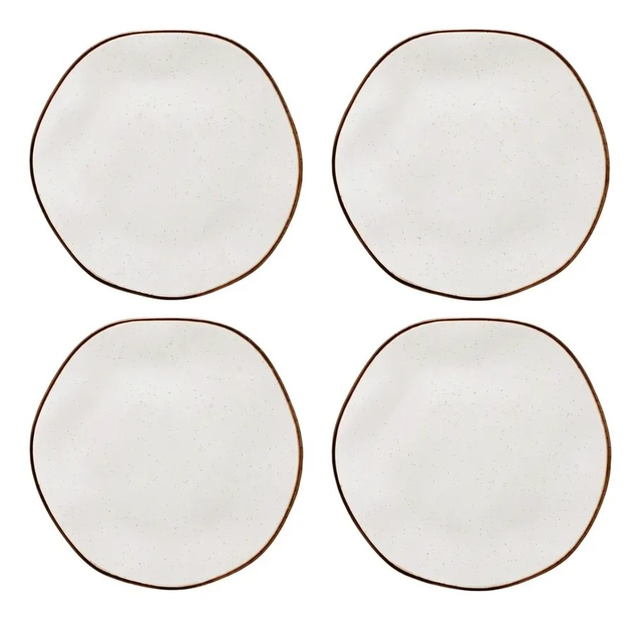 Kit Prato Fundo Ryo Maresia 22,5 Cm Com 4 Peças