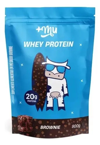 Whey Protein Concentrado +Mu em pó sabor Brownie x 900g