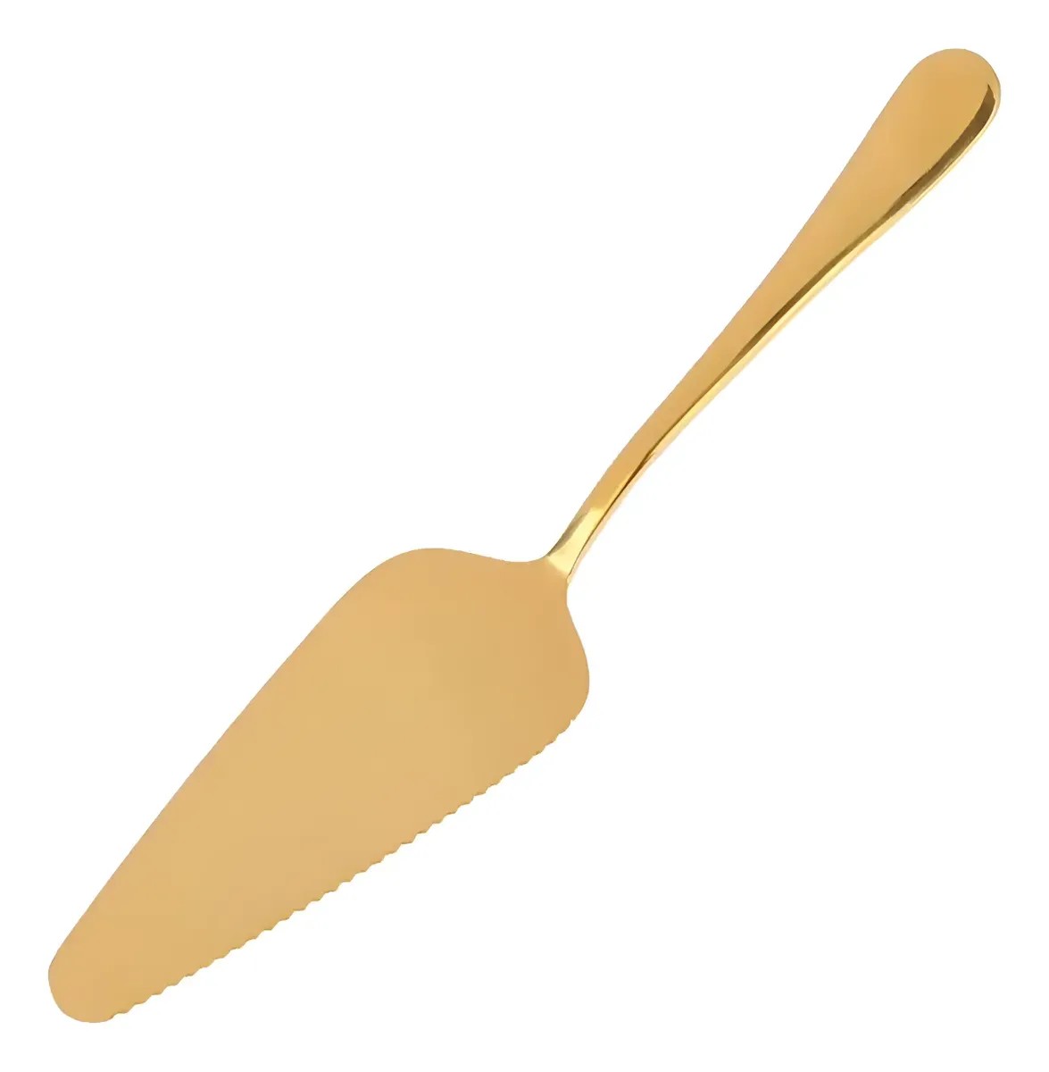 Espatula Pá Dourada Servir Bolo Torta Sobremesa Pizza Inox Dourado