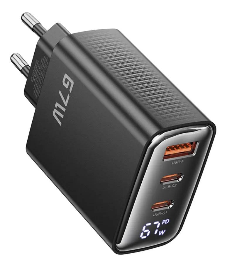 Carregador De Tela Digital Pd67w De 3 Portas Usb Usb-c Com C Calefactores Eléctricos Para O Lar