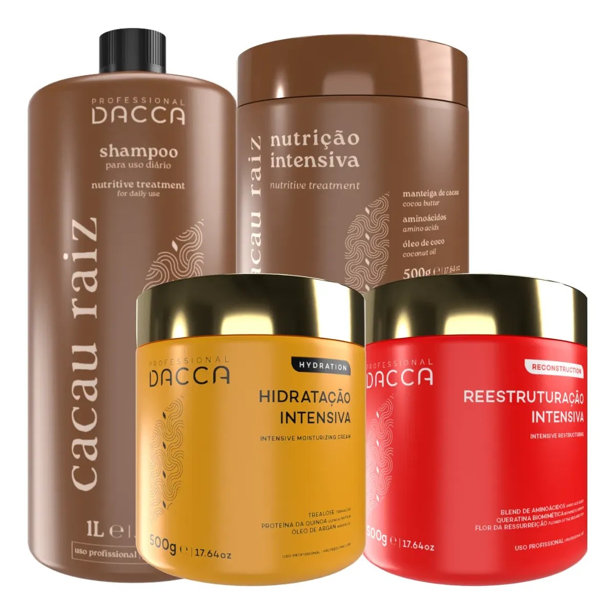 Dacca Cronograma Capilar Kit Máscara De Hidratação Shampoo