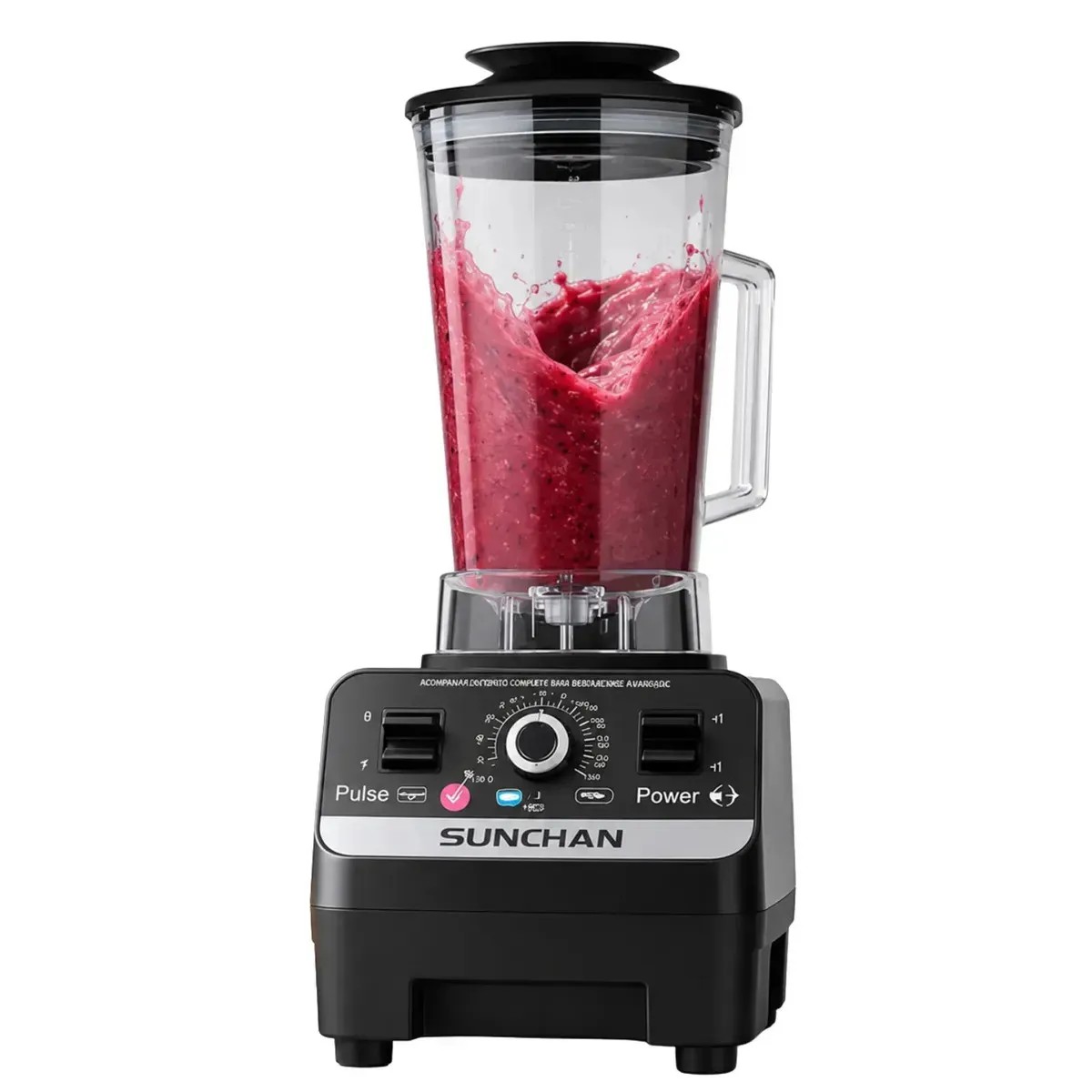 Liquidificador Profissional Industrial 4500 W 2 Litros Alta Potência Triturador Gelo Frutas Sucos Vitaminas Cremes Molhos Sopas Shakes Lâminas Inox Velocidade Ajustável Pulse Copo Resistente Comercial