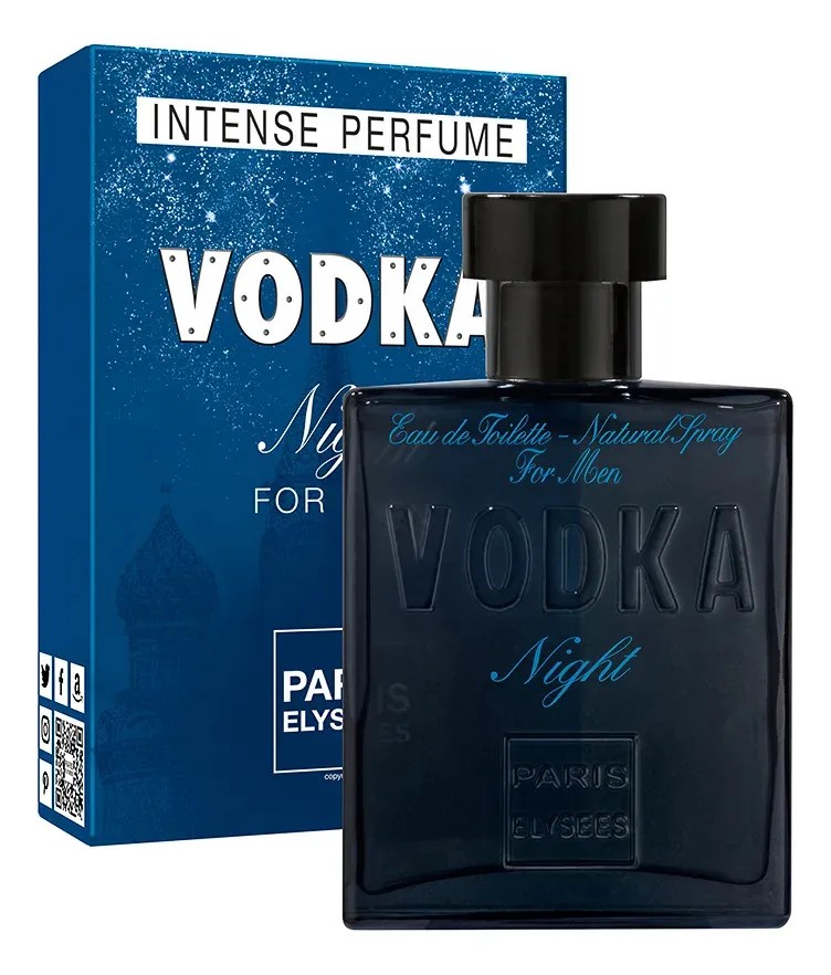 Perfume Vodka Night Paris Elysees Masculino Intense 100ml